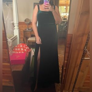 Jenny Yoo Green Velvet Bridesmaid/Formal Dress